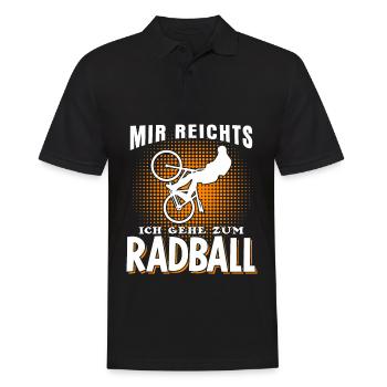 Radball Mir reichts Radballer - Männer Poloshirt - Schwarz - Vorne - Kai (181cm)