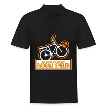Radball Der tut nix Radballer - Männer Poloshirt - Schwarz - Vorne - Kai (181cm)