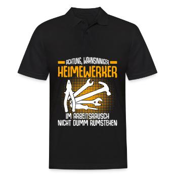Heimwerker DIY Heimwerken - Männer Poloshirt - Schwarz - Vorne - Kai (181cm)