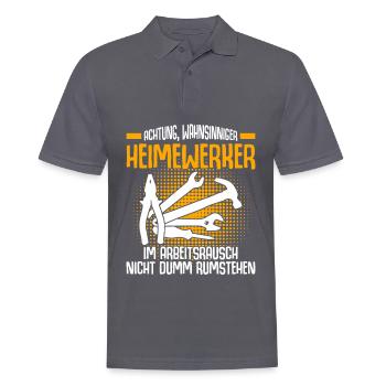 Heimwerker DIY Heimwerken - Männer Poloshirt - Anthrazit - Vorne - Nico (186cm)