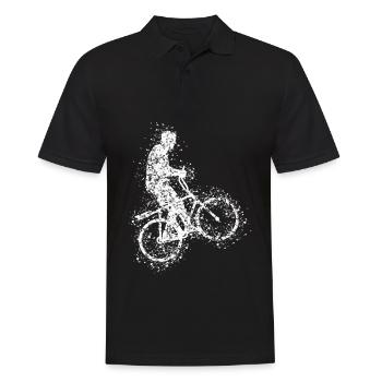 Radball Raindrops Radballer - Men's Polo Shirt - black - Front - Kai (181cm)