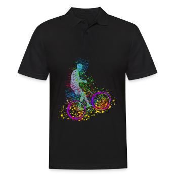 Radballer - Männer Poloshirt - Schwarz - Vorne - Kai (181cm)