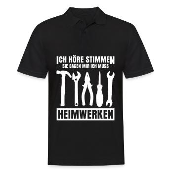 Heimwerken Witz Heimwerker - Männer Poloshirt - Schwarz - Vorne - Kai (181cm)