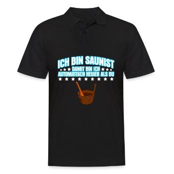 Sauna Saunisten Heißer Saunist Saunieren - Männer Poloshirt - Schwarz - Vorne - Kai (181cm)