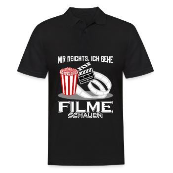 Heimkino Filme Filmabend Kinofilme Kino - Männer Poloshirt - Schwarz - Vorne - Kai (181cm)