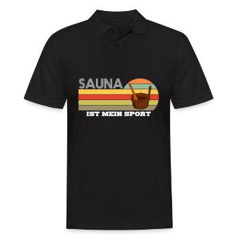 Sauna Sport Saunieren Saunisten Saunist - Männer Poloshirt - Schwarz - Vorne - Kai (181cm)