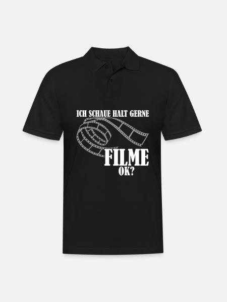 Filmabend Kinofilme Kino Heimkino Filme - Männer Poloshirt - Schwarz