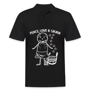 Saunieren Sauna - Polo Homme - noir - Devant - Kai (181cm)
