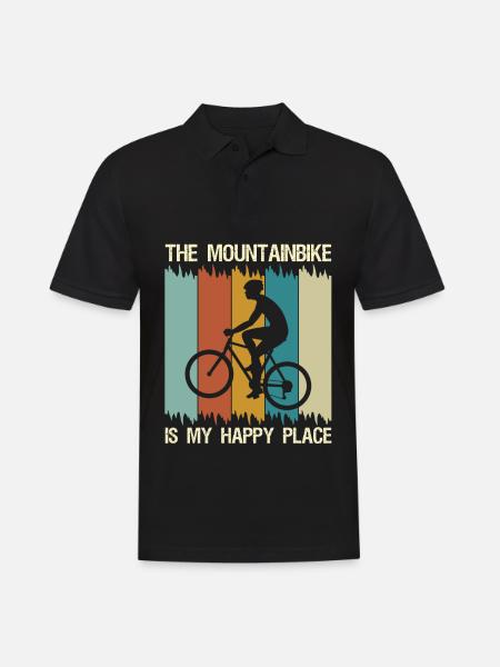 Mountain biking Mountain biking - Men's Polo Shirt - black
