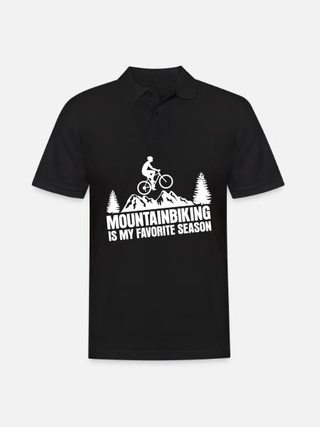 Mountainbike mountainbikere - Herre poloshirt - sort