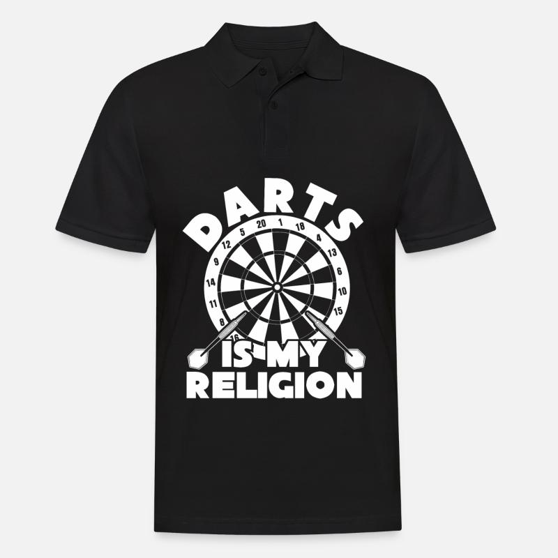 Dart Dartpfeil Dartboard Darts - Polo Homme - noir