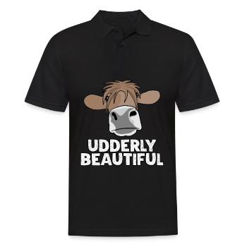 Cow Farmer Farm Cows - Men's Polo Shirt - black - Front - Kai (181cm)