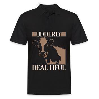 Cow Farmer Calf Farm Cows - Men's Polo Shirt - black - Front - Kai (181cm)