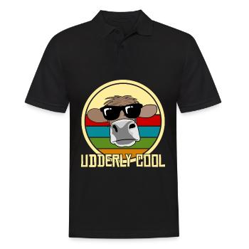 Cow Farmer Calf Farm Calf Cows - Men's Polo Shirt - black - Front - Kai (181cm)
