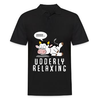 Cow Farmer Calf Sleeping Calves Cows - Men's Polo Shirt - black - Front - Kai (181cm)