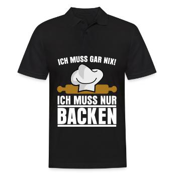 Konditor Zuckerbäcker Backen Konditorei - Männer Poloshirt - Schwarz - Vorne - Kai (181cm)