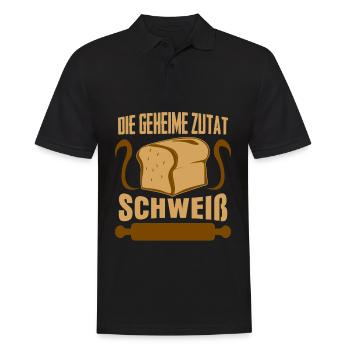 Bäcker Backen Spruch Bäckerei - Männer Poloshirt - Schwarz - Vorne - Kai (181cm)