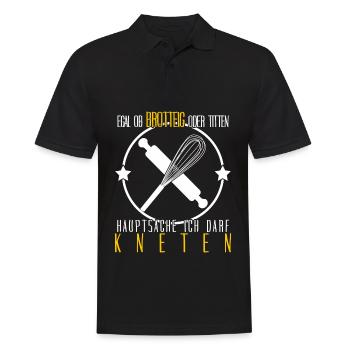 Bäcker Backen Kneten Bäckerei - Männer Poloshirt - Schwarz - Vorne - Kai (181cm)
