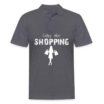 Crazy into Shopping - Men's Polo Shirt - charcoal grey - Front - Nico (186cm)