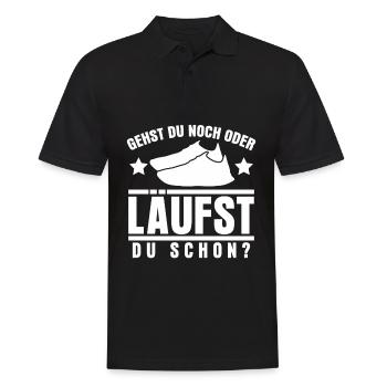 Laufen Marathon Jogging Laufschuhe - Männer Poloshirt - Schwarz - Vorne - Kai (181cm)