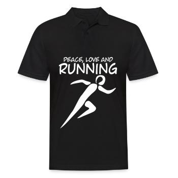 Course à pied marathon de jogging - Polo Homme - noir - Devant - Kai (181cm)