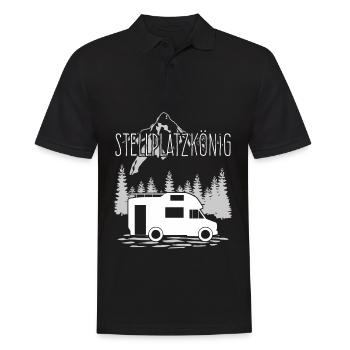 Wohnmobil Camper Camping Wohnmobile - Männer Poloshirt - Schwarz - Vorne - Kai (181cm)