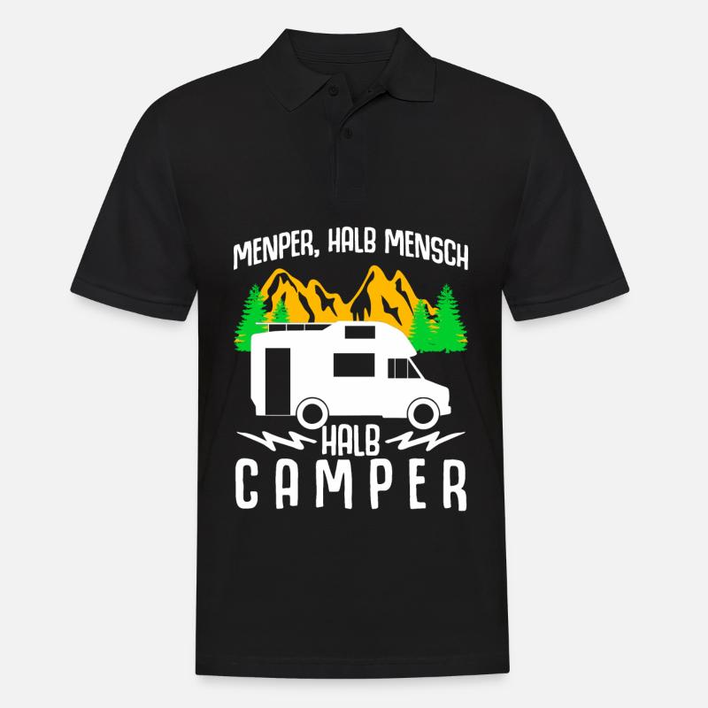 Wohnmobil Witz Camping Camper Wohnmobile - Männer Poloshirt - Schwarz