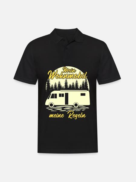 Wohnmobil Camping Reise Wohnmobile - Männer Poloshirt - Schwarz