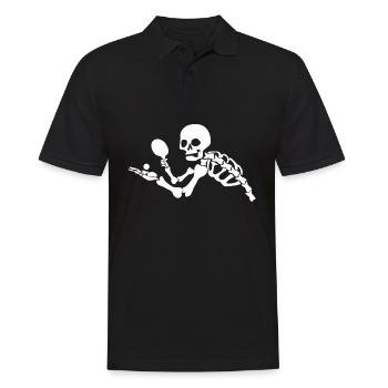 Table Tennis Skeleton Table Tennis Player - Men's Polo Shirt - black - Front - Kai (181cm)