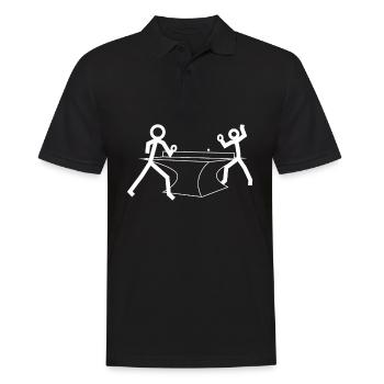 Table tennis stick figures - Men's Polo Shirt - black - Front - Kai (181cm)