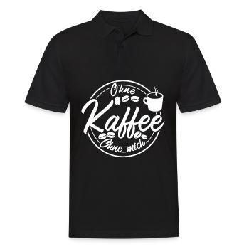 Kaffee Barista Kaffemaschine - Männer Poloshirt - Schwarz - Vorne - Kai (181cm)