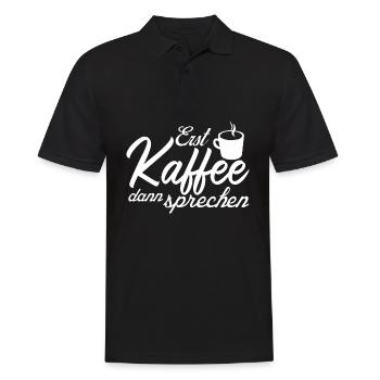Büro Kaffee Morgenmuffel - Männer Poloshirt - Schwarz - Vorne - Kai (181cm)