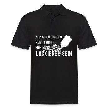 Lackierer Autolackierer Lackierermeister - Männer Poloshirt - Schwarz - Vorne - Kai (181cm)