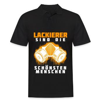 Autolackierer Spruch Lackierer - Männer Poloshirt - Schwarz - Vorne - Kai (181cm)