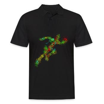 Runner Running Race Running - Men's Polo Shirt - black - Front - Kai (181cm)