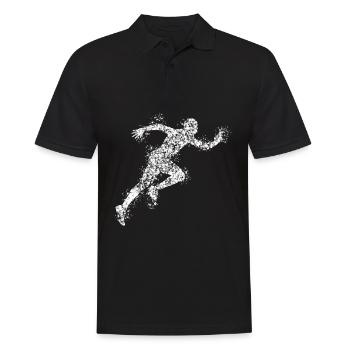 Running Race Running Drops Runner - Men's Polo Shirt - black - Front - Kai (181cm)