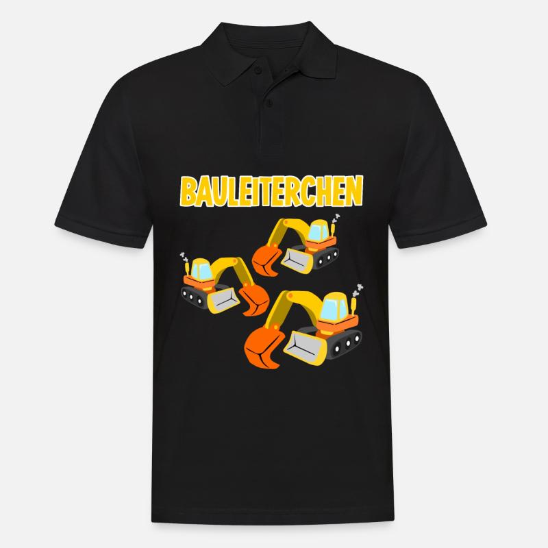 Bagger Baustelle Baggerfahrer - Männer Poloshirt - Schwarz