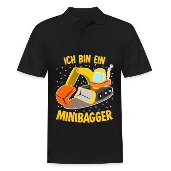 Minibagger Bagger Baggerfahrer - Männer Poloshirt - Schwarz - Vorne - Kai (181cm)