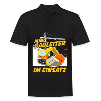 Bagger Bauleiter Baustelle Baggerfahrer - Männer Poloshirt - Schwarz - Vorne - Kai (181cm)