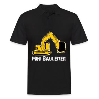 Bagger Bauleiter Baggerfahrer Baustelle - Männer Poloshirt - Schwarz - Vorne - Kai (181cm)