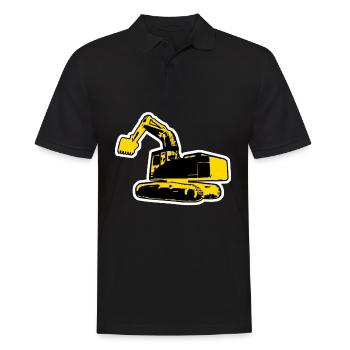Baggerfahrer Bagger Baustelle - Männer Poloshirt - Schwarz - Vorne - Kai (181cm)
