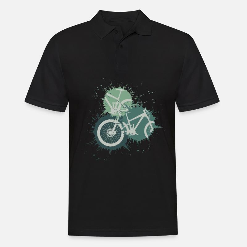 Vélo Cycliste VTT - Polo Homme - noir