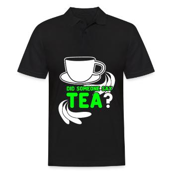 Tea Drinker Tea Cup Tea Bags Teacup - Men's Polo Shirt - black - Front - Kai (181cm)