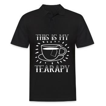 Tea Drinker Teacup Tea Bags Tea - Men's Polo Shirt - black - Front - Kai (181cm)