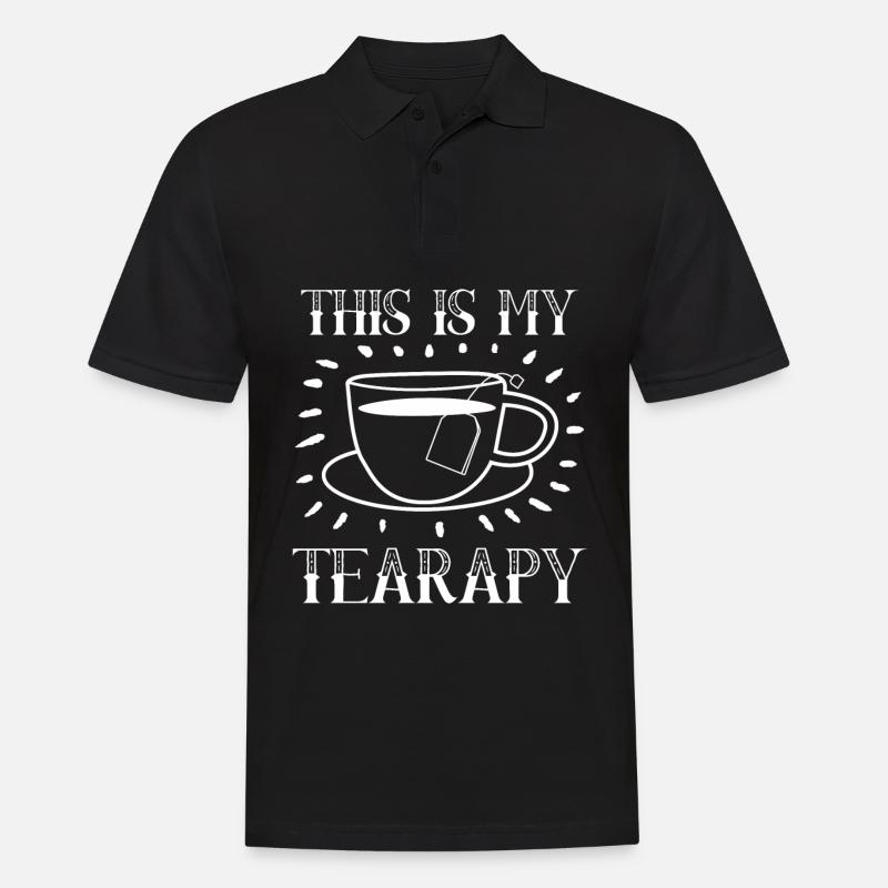 Teetrinker Teetasse Teebeutel Tee - Männer Poloshirt - Schwarz