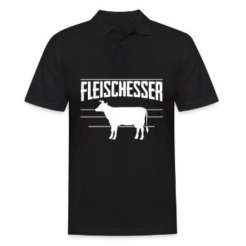 Fleischesser Fleisch Grillen Metzger - Männer Poloshirt - Schwarz - Vorne - Kai (181cm)