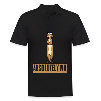 meerkat protest rejection no - Men's Polo Shirt - black - Front - Kai (181cm)