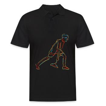 Curling Stick Sport Stick shooter - Men's Polo Shirt - black - Front - Kai (181cm)