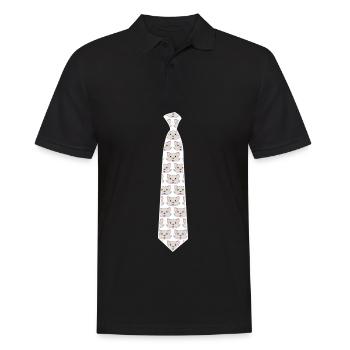 Cravate Cat Chats Cravates - Polo Homme - noir - Devant - Kai (181cm)