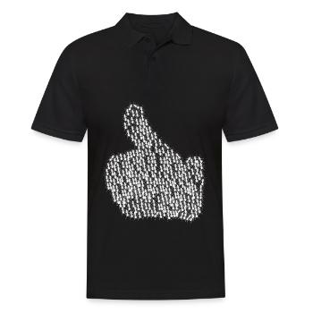 Ants thumbs up ant - Men's Polo Shirt - black - Front - Kai (181cm)